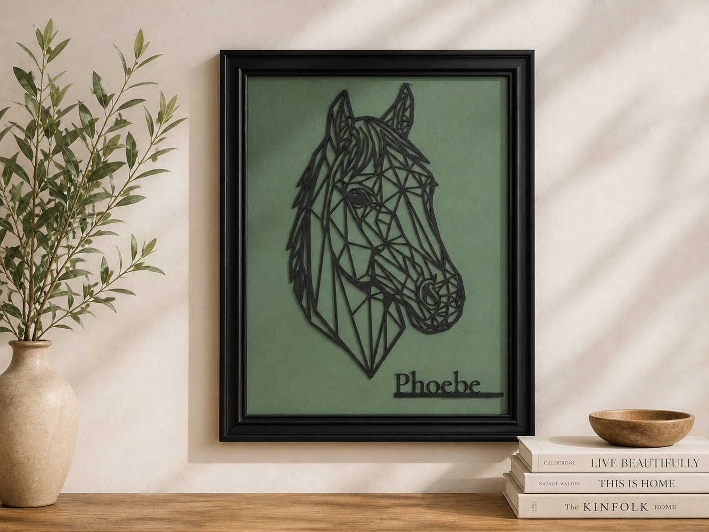 Geometric Rhino Wall Art | Minimalist Wildlife Statement Piece